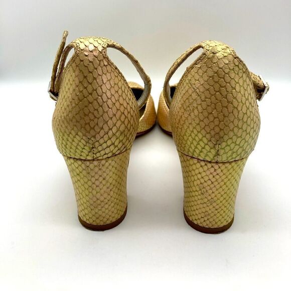 AGL Attilio Giusti Leombruni D’Orsay Shim Snake Marble Heels SZ 39/8,5 Italy - Picture 6 of 13